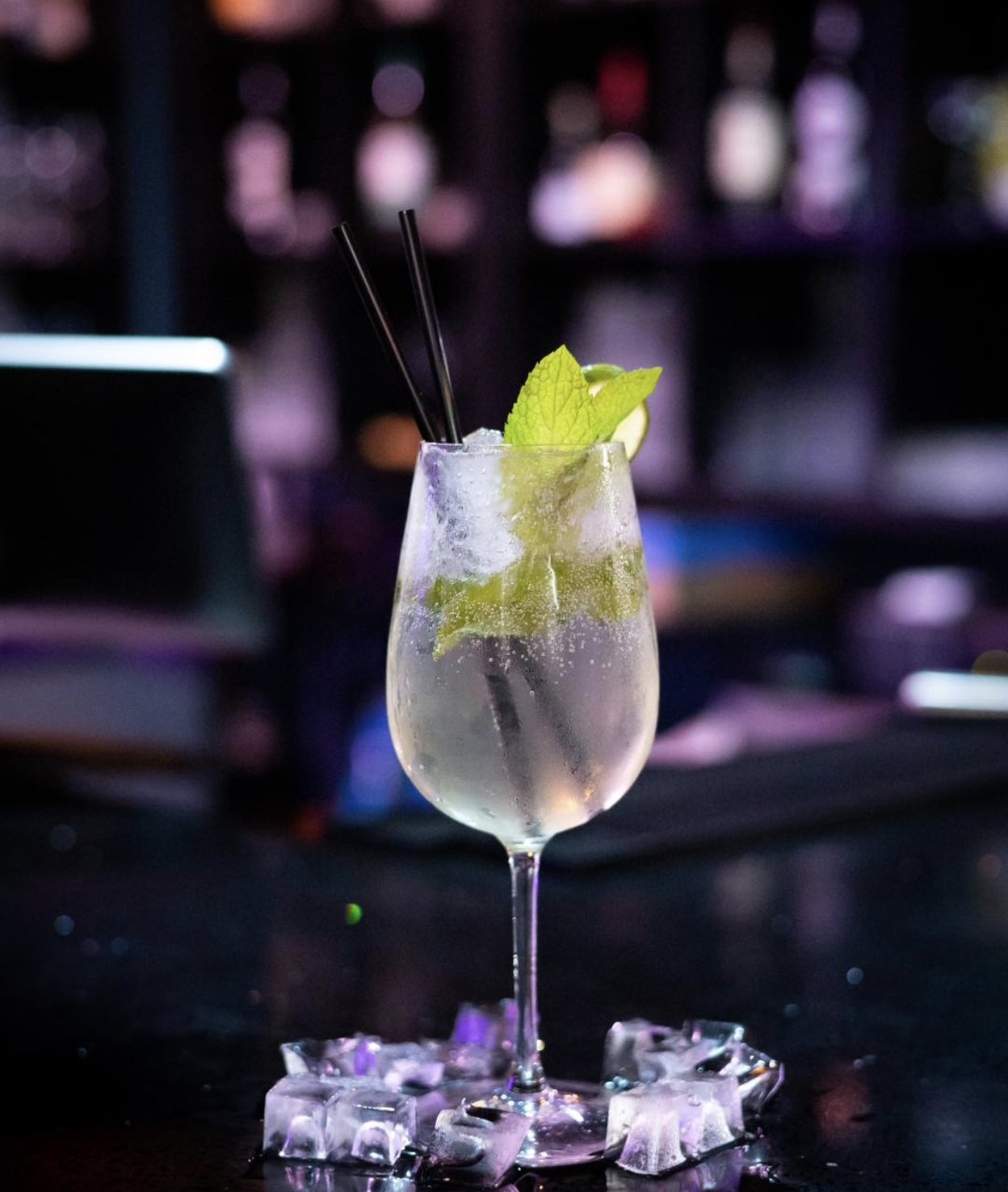 Alcohol-free mint mocktail